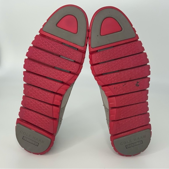 COLE Haan ZeroGrand Oxford Men Size 7.5 Gray/Red Leather Wingtip Brogue Sneakers main image 9